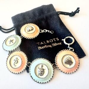 Talbots Pastel Charm Bracelet with Sea Motifs